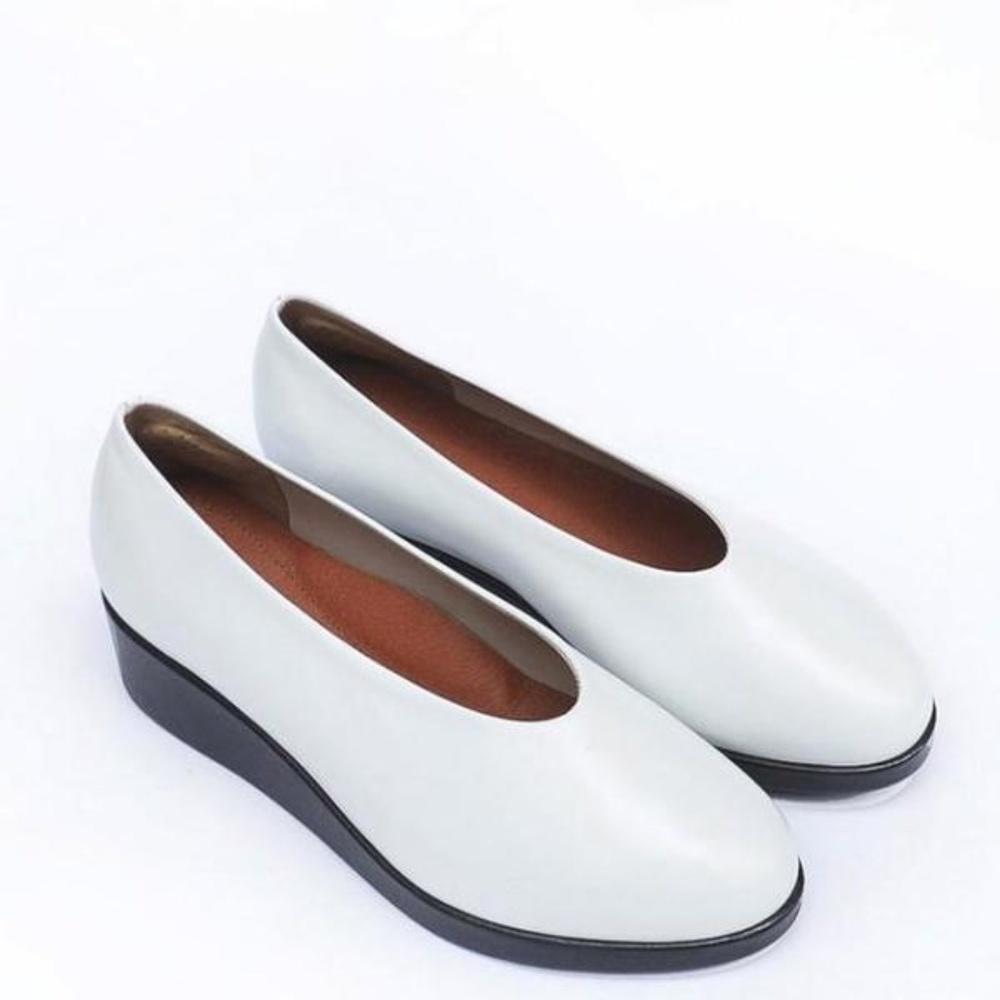 HOPP Slip-On Platform Wedge Slipper Flat Made in the USA Nappa Leather Size 8